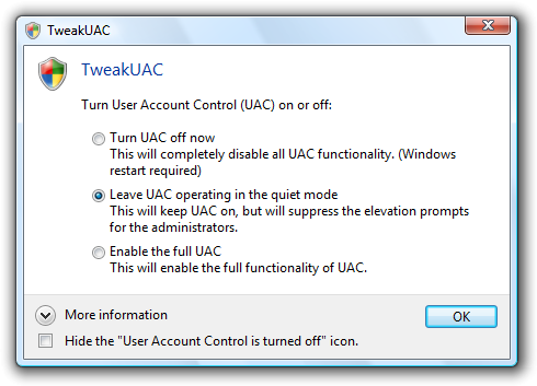 Activate User Account Control Windows 7